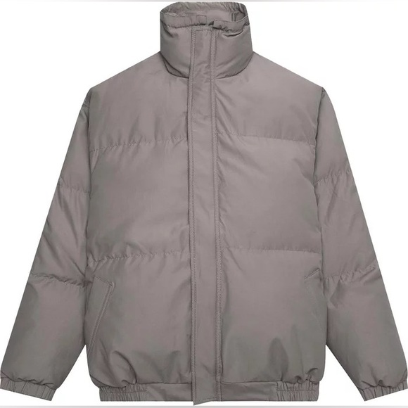 Fear of God Essentials Puffer Jacket 'Cement' - Picture 1 of 6